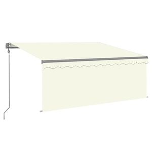 vidaXL Auvent automatique store capteur de vent et LED 3x2,5 m Cr&egrave;me