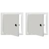 vidaXL Panneau d'Acc&egrave;s 2 pcs Blanc 23 x 23 x 3 cm Acier