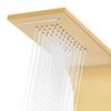 vidaXL Système de panneau de douche acier inoxydable doré incurvé