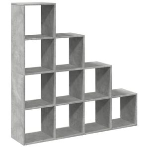 vidaXL &Eacute;tag&egrave;re s&eacute;paratrice de pi&egrave;ce &agrave; 4 niveaux gris b&eacute;ton