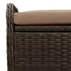vidaXL Banc de rangement et coussin marron 80x51x52 cm r&eacute;sine tress&eacute;e