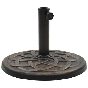 vidaXL Socle rond de parasol Polyr&eacute;sine 19 kg Bronze