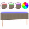 vidaXL T&ecirc;te de lit &agrave; LED Taupe 180x5x78/88 cm Tissu