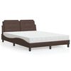 vidaXL Cadre de lit sans matelas Zadar marron 120x200 cm similicuir