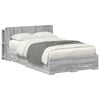 vidaXL Cadre de lit avec rangement Sonoma gris 120 x 190 cm