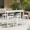 vidaXL Ensemble de bar de jardin 6 pcs Blanc HDPE