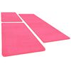 vidaXL Tapis de lit Shaggy Poils longs 3 pcs Rose