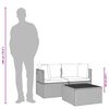 vidaXL Salon de jardin 3 pcs avec coussins Gris Résine tressée