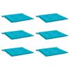 vidaXL Coussins de chaise de jardin lot de 6 turquoise 50x50x4cm tissu