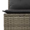 vidaXL Salon de jardin 6 pcs avec coussins gris r&eacute;sine tress&eacute;e