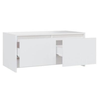 vidaXL Table basse Blanc 90x50x41,5 cm Aggloméré