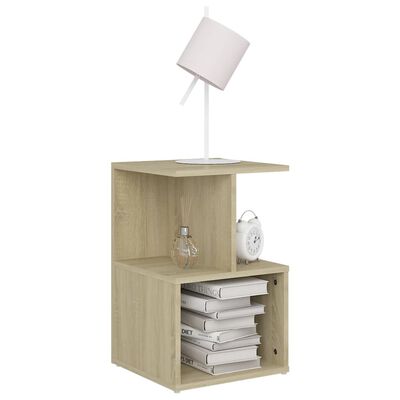 vidaXL Tables de chevet 2pcs Chêne sonoma 35x35x55cm bois d'ingénierie