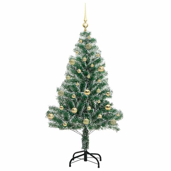 vidaXL Arbre de No&euml;l artificiel floconn&eacute; de neige avec lumi&egrave;re LED