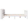 vidaXL Cadre de lit sans matelas blanc 135x190 cm bois de pin massif