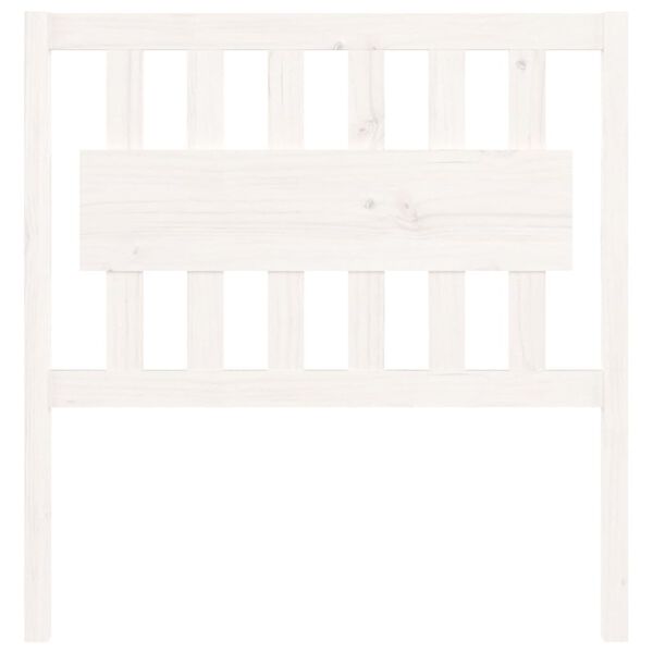 vidaXL T&ecirc;te de lit Blanc 95,5x4x100 cm Bois massif de pin