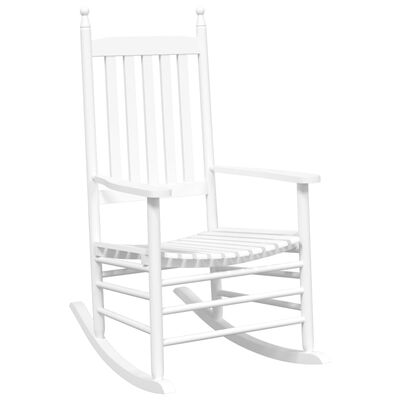 vidaXL Chaises à bascule lot de 2 table pliable blanc massif peuplier