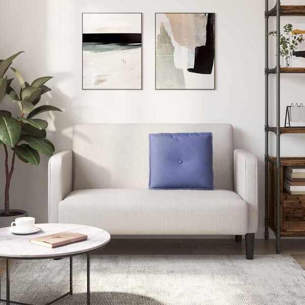 vidaXL Coussin de Dos Bleu denim 50 x 19 x 45 cm tissu