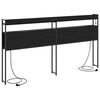 vidaXL T&ecirc;te de lit de rangement Ch&ecirc;ne noir 180 cm Bois d'ing&eacute;nierie