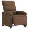 vidaXL Fauteuil inclinable de massage &eacute;lectrique marron tissu