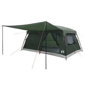 vidaXL Tente familiale 16 personne Vert arm&eacute;e Polyester et Acier