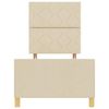 vidaXL Cadre de lit avec t&ecirc;te de lit Cr&egrave;me 80 x 200 cm tissu