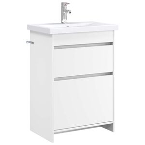 vidaXL Ensemble de mobilier de salle de bain Blanc 61 x 40 x 84,5 cm