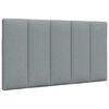vidaXL Coussin de t&ecirc;te de lit Hanko gris clair 80 cm tissu