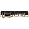 vidaXL Ensemble de canap&eacute;s d'ext&eacute;rieur 7 pc Blanc et noir