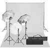 vidaXL Kit de studio photo avec &eacute;clairage et toile de fond