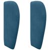 vidaXL Oreille de t&ecirc;te de lit Bleu 40 x 23 x 6 cm Velours