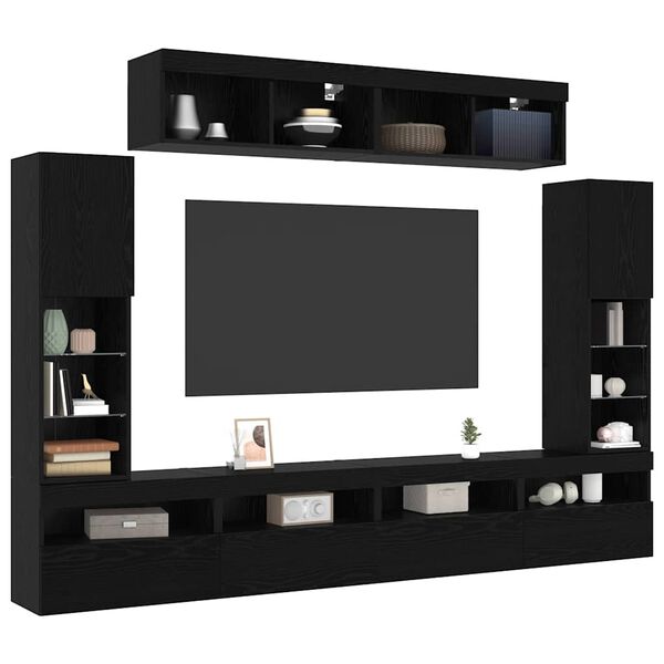 vidaXL Ensemble meuble TV 6 pcs Chêne noir Bois d'ingénierie