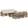 vidaXL Ensemble de canap&eacute; de jardin 8 pc Beige et blanc cr&egrave;me