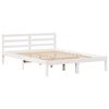 vidaXL Cadre de lit sans matelas blanc 135x190 cm bois de pin massif