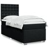 vidaXL Sommier &agrave; lattes de lit avec matelas Noir 100x200 cm Tissu