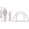 vidaXL Tente de camping tunnel 3 personnes gris et orange imperméable