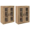 vidaXL Armoires Murailles 2 pc ch&ecirc;ne artisanal 69,5 x 34 x 90 cm