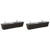 vidaXL Garde-Corps 2 pc 80 x 17 x 17 cm M&eacute;tал