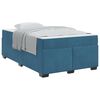 vidaXL Cadre de lit avec matelas Bleu fonc&eacute; 120 x 200 cm Velours