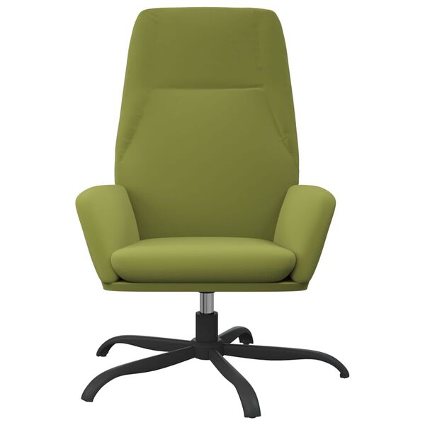 vidaXL Chaise de relaxation Vert clair Velours