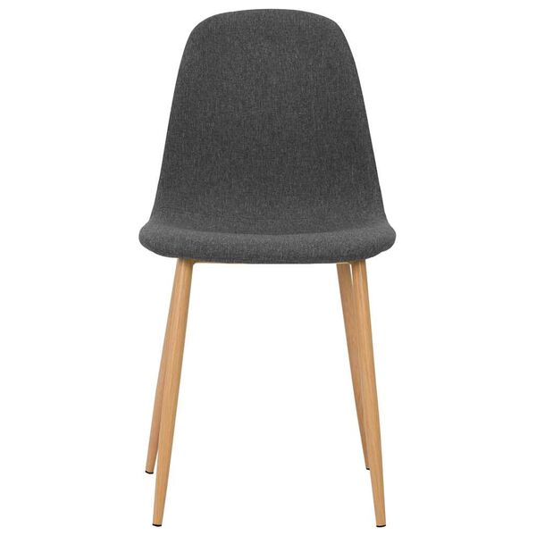 vidaXL Chaises à manger lot de 2 gris foncé tissu