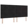 vidaXL T&ecirc;te de lit LED avec bandes LED Noir 200 cm Velours