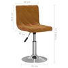 vidaXL Tabouret de bar Marron Velours