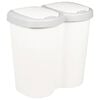 vidaXL Bac &agrave; d&eacute;chets Blanc 49,5 x 30 x 46,5 cm PP