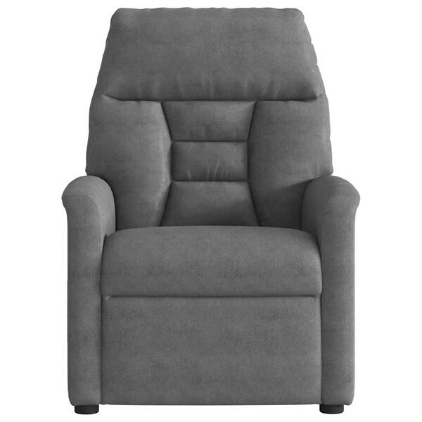 vidaXL Fauteuil inclinable gris fonc&eacute; tissu microfibre