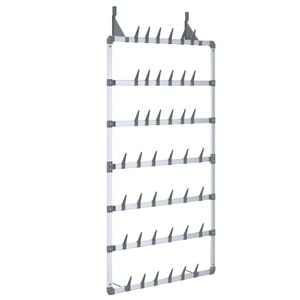 vidaXL &Eacute;tag&egrave;re &agrave; chaussures suspendue Argent&eacute; 66x13x139 cm