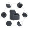 vidaXL Fauteuil inclinable électrique Gris foncé Velours