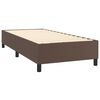 vidaXL Sommier &agrave; lattes de lit matelas LED Marron 80x200 cm Similicuir