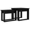vidaXL Ensemble de tables basses 2 pc Ch&ecirc;ne noir 50 x 52 x 42 cm