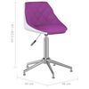 vidaXL Chaises &agrave; manger pivotantes lot de 4 violet et blanc similicuir