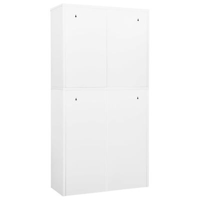 vidaXL Armoire de bureau Blanc 90x40x180 cm Acier